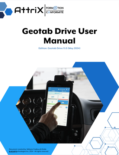 [Matériel-EN] Manuel d’utilisateur Geotab Drive - Anglais
