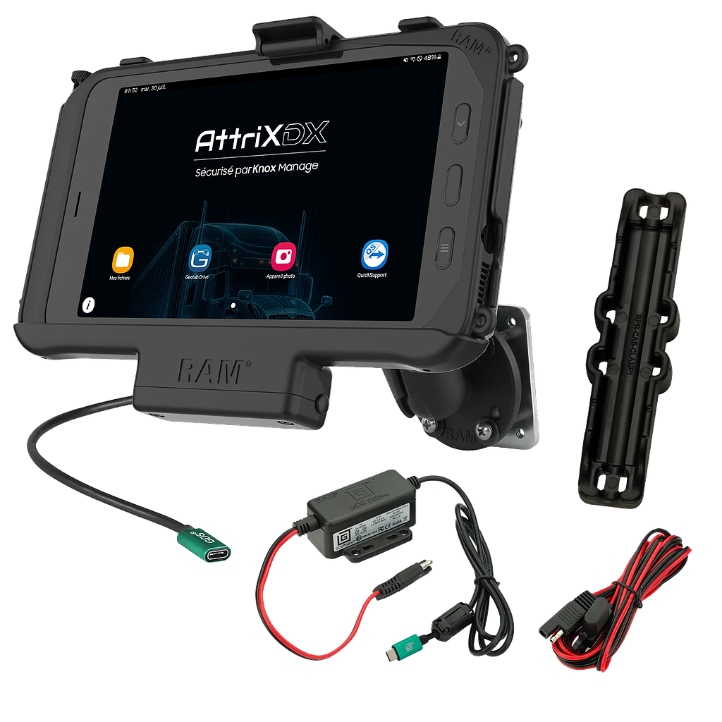 RAM Mount - Ensemble Support alimenté USB-C pour Terminal DX et DX5